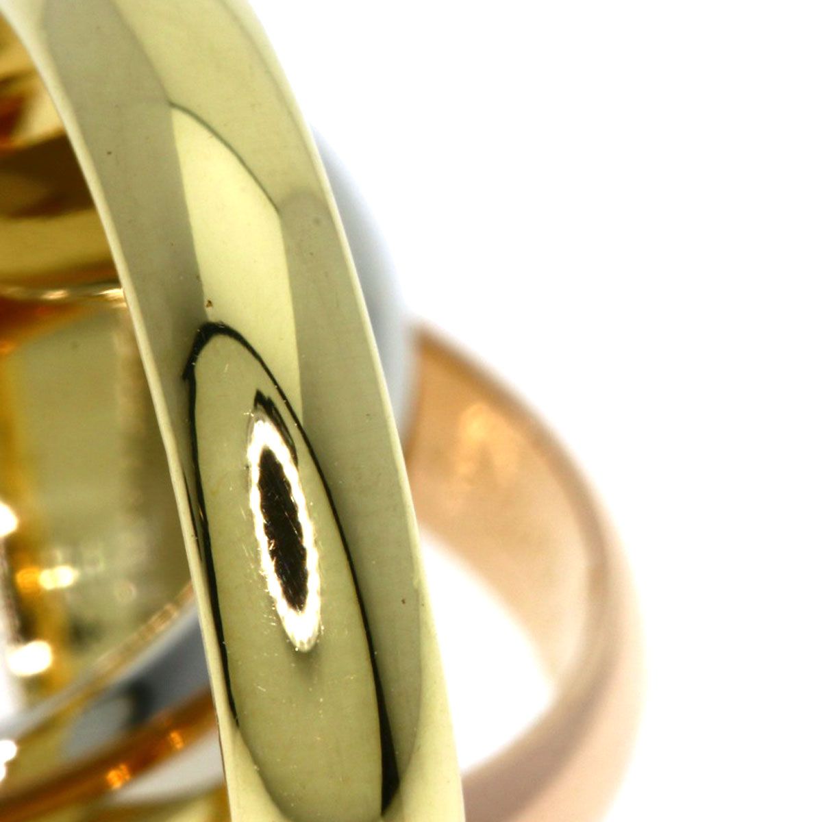 Cartier Trinity MM 53 Ring 18k Yellow Gold 18k Pink White — view 5
