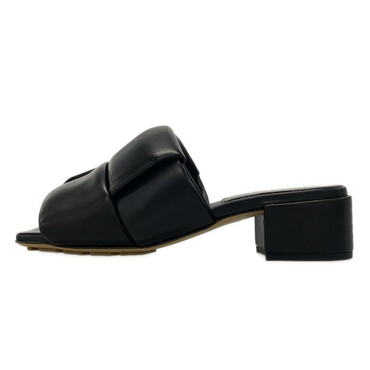 Bottega Veneta Sandals 36 Patch Mules Black Open Toe Braided Leather