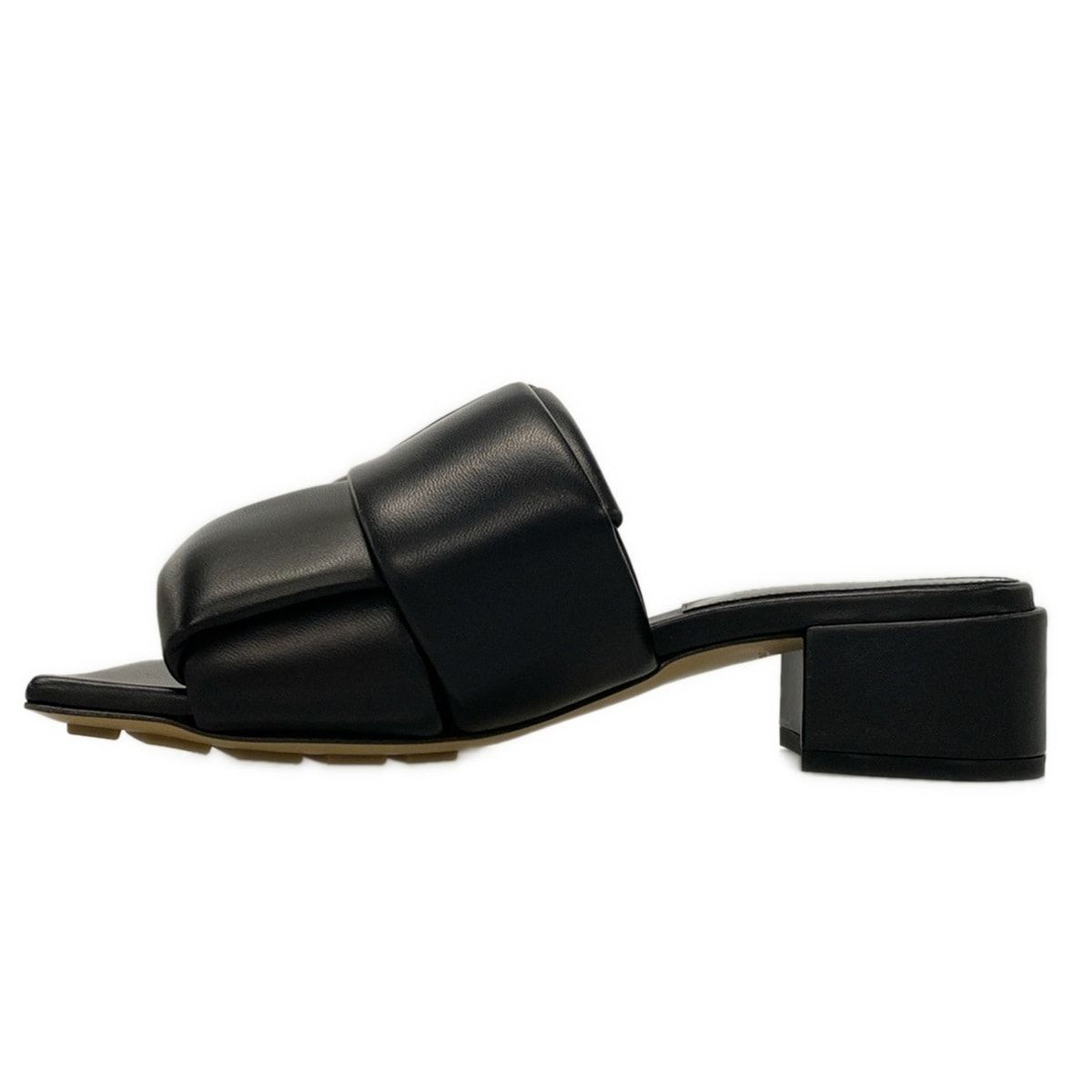 Bottega Veneta Sandals 36 Patch Mules Black Open Toe Braided Leather — view 3