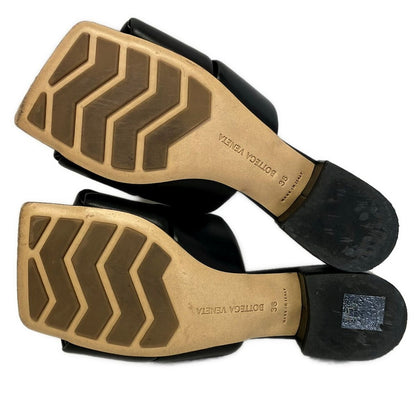 Bottega Veneta Sandals 36 Patch Mules Black Open Toe Braided Leather — view 8