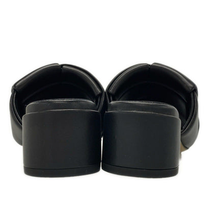 Bottega Veneta Sandals 36 Patch Mules Black Open Toe Braided Leather — view 6