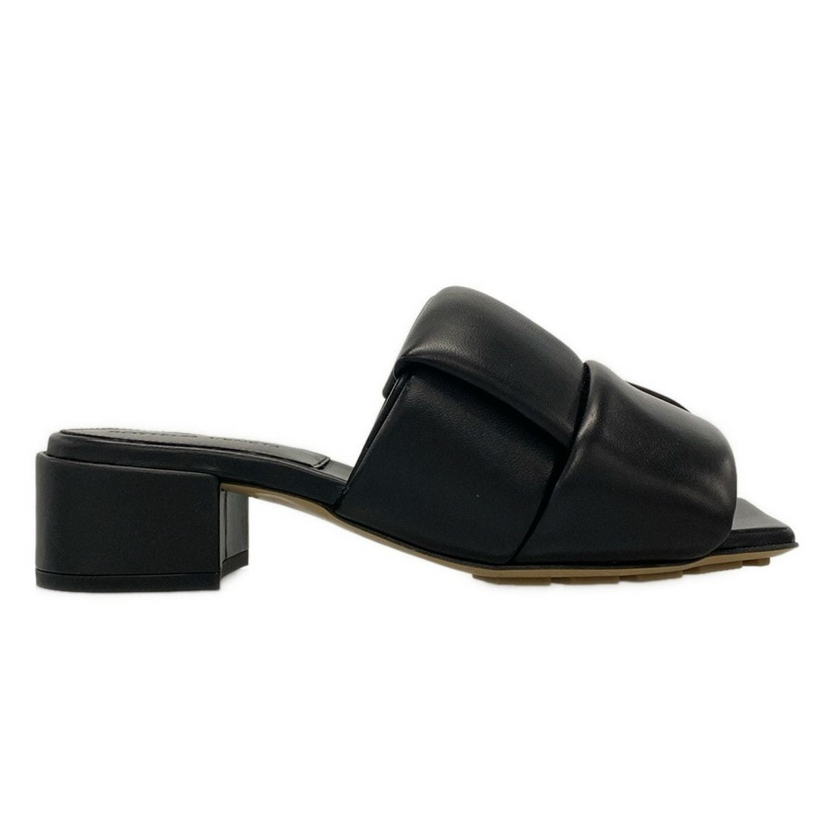 Bottega Veneta Sandals 36 Patch Mules Black Open Toe Braided Leather — view 4