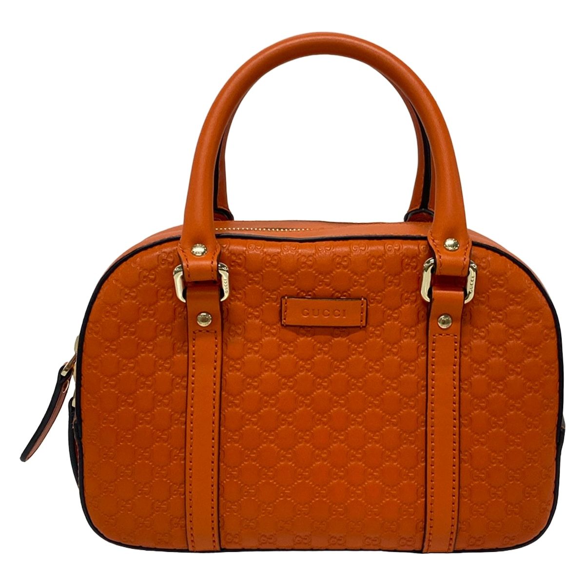 Gucci Handbag Micro Guccissima Orange Leather