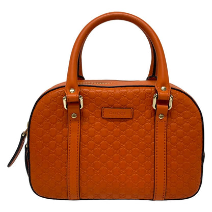 Gucci Handbag Micro Guccissima Orange Leather