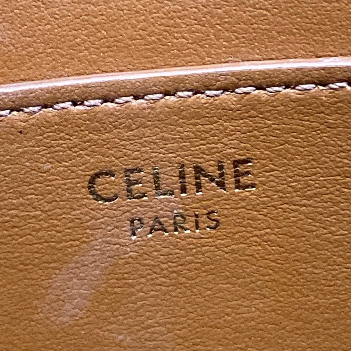 Celine Shoulder Bag Tab Black Brown Leather — view 9