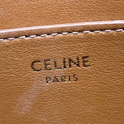 Celine Shoulder Bag Tab Black Brown Leather — view 9