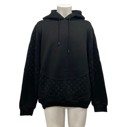 Louis Vuitton Hoodie XL Rle Black Monogram Pattern Cotton
