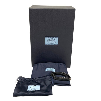Prada Black Drawstring Studs Re-Nylon Mini Bag Line Stone Beads — view 8