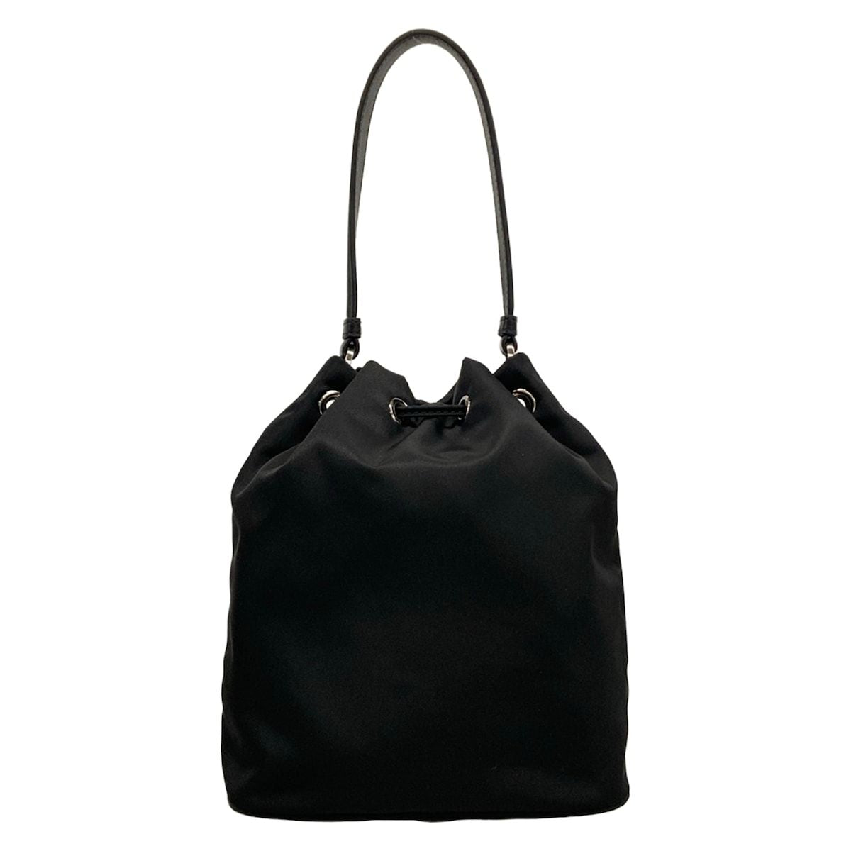Prada Black Drawstring Studs Re-Nylon Mini Bag Line Stone Beads — view 3