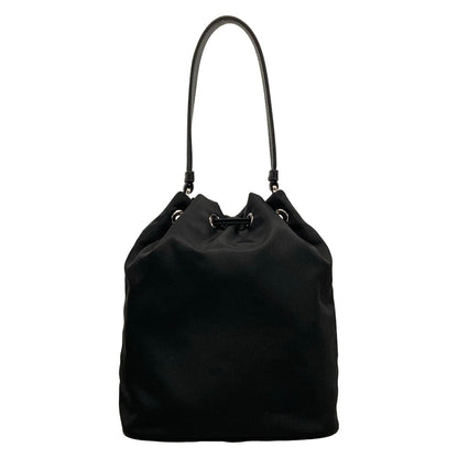 Prada Black Drawstring Studs Re-Nylon Mini Bag Line Stone Beads — view 3