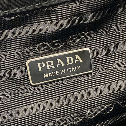 Prada Black Drawstring Studs Re-Nylon Mini Bag Line Stone Beads — view 9
