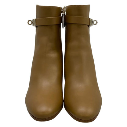 Hermes Short Boots 36 Saint Germain Brown Kelly Silver Leather — view 5