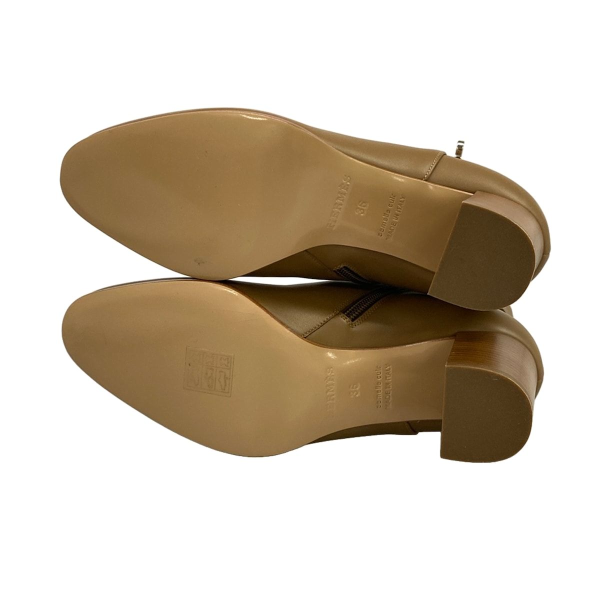Hermes Short Boots 36 Saint Germain Brown Kelly Silver Leather — view 8