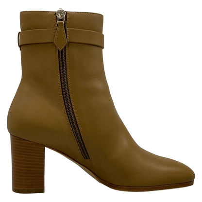 Hermes Short Boots 36 Saint Germain Brown Kelly Silver Leather — view 2