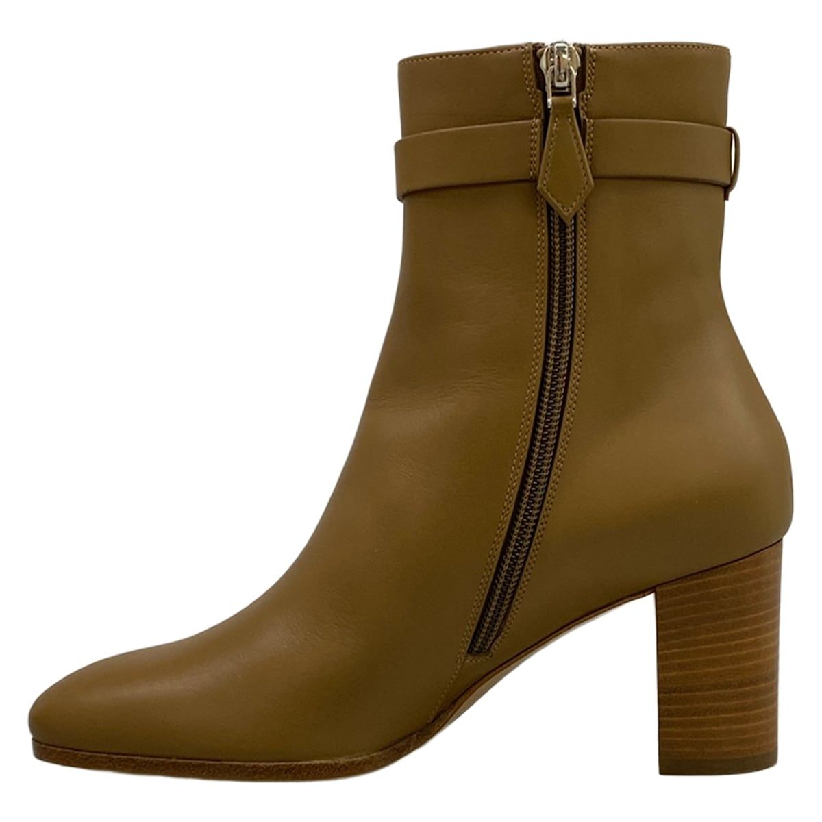 Hermes Short Boots 36 Saint Germain Brown Kelly Silver Leather — view 3