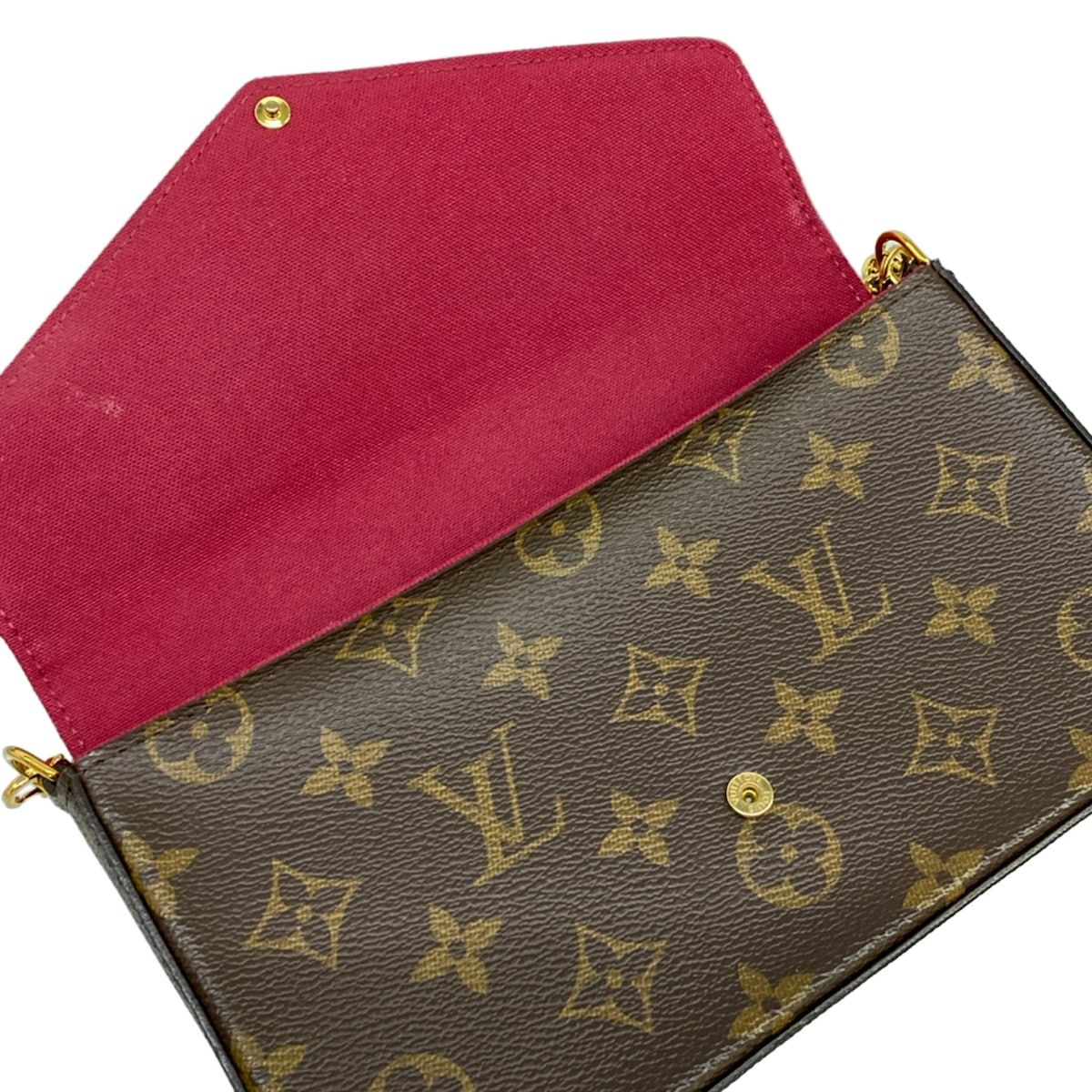 Louis Vuitton Wallet Monogram Pochette Felicity Chain — view 3