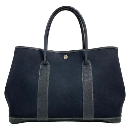 Hermes Tote Garden Party PM Black Silver