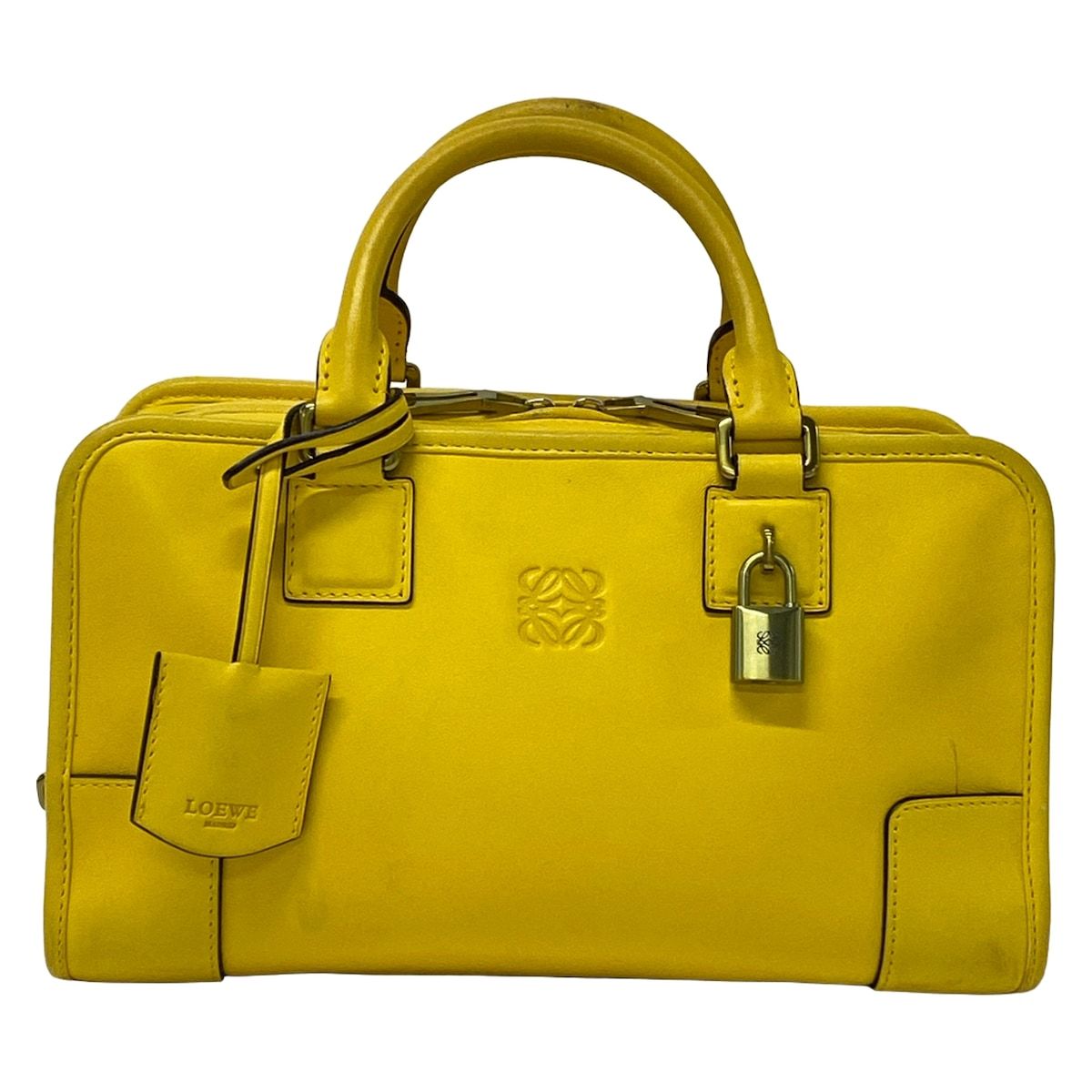 Loewe Handbag Amazona 400 Yellow Leather