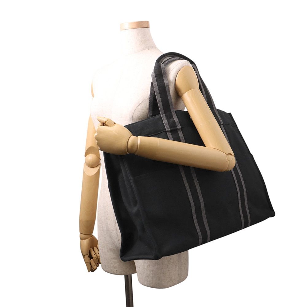 Hermes Tote Fourre Tout GM Canvas Black — view 4