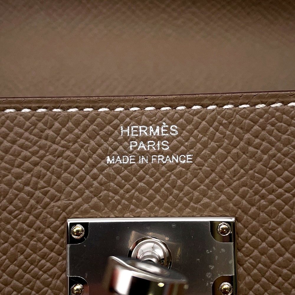 Hermes Kelly Wallet Long to Go Etoupe Silver Epsom — view 7