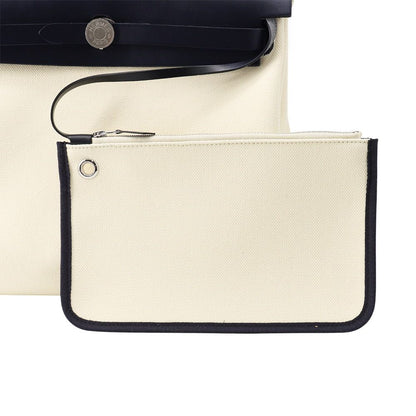 Hermes Herbag Zip PM White Blue Safir Silver Toilet Military Vache Hunter — view 6