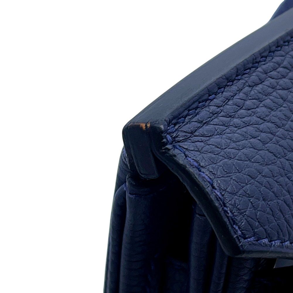 Hermes Belt Bag Kelly Hac a Dos PM Blue Nuit Silver Togo — view 9