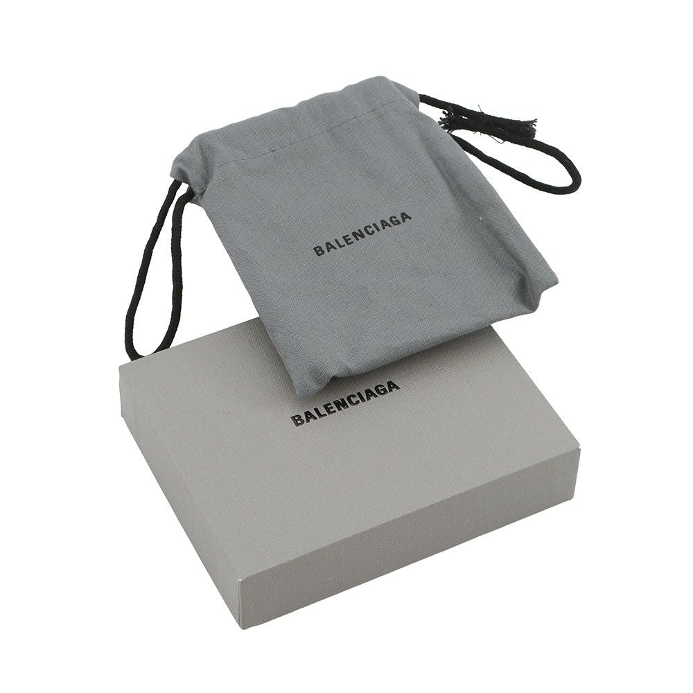 Balenciaga Card Case Crush Magnetic Holder Quilted Calfskin Black — view 9