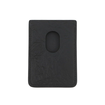 Balenciaga Card Case Crush Magnetic Holder Quilted Calfskin Black — view 3