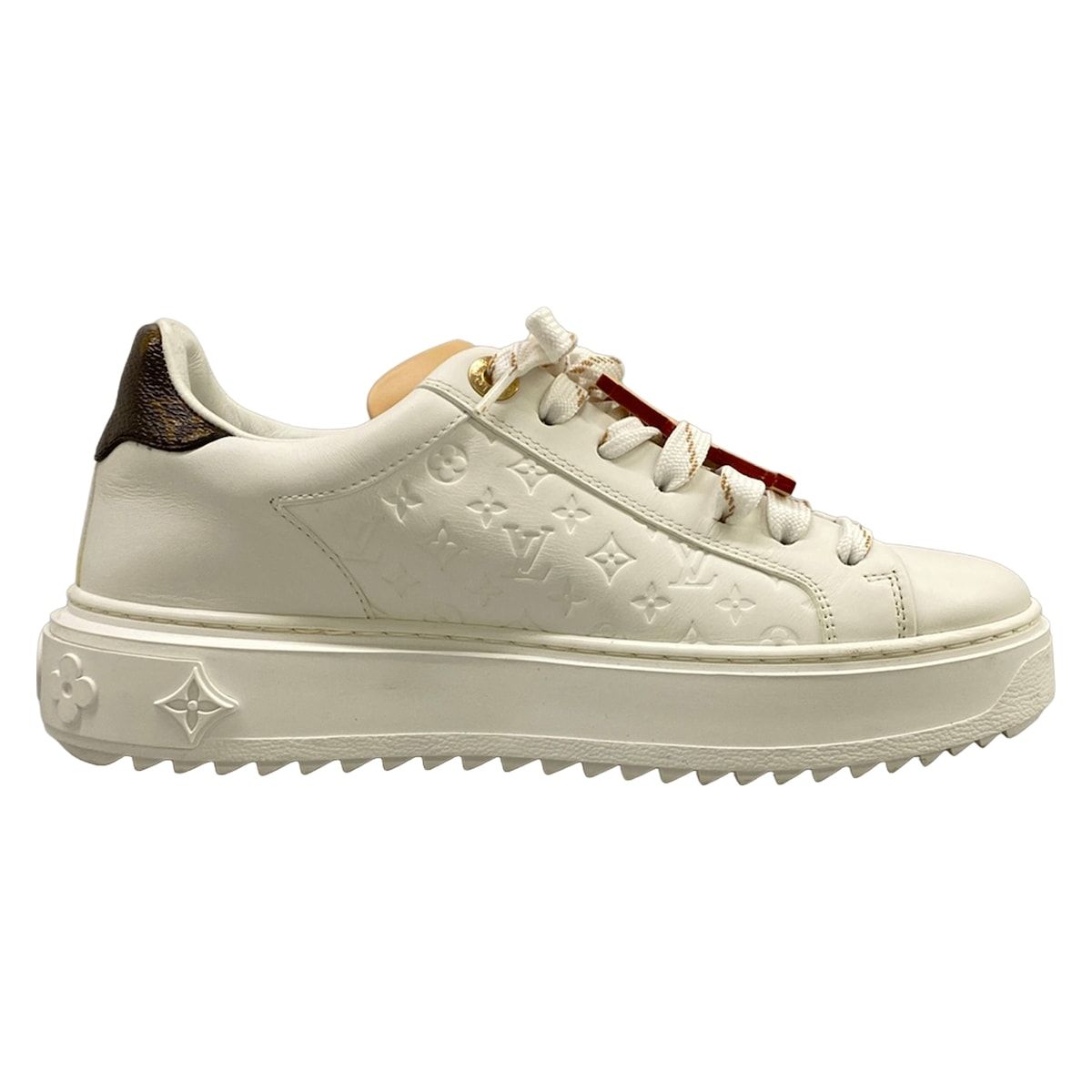 Louis Vuitton Sneakers 36 White Beige Leather — view 2