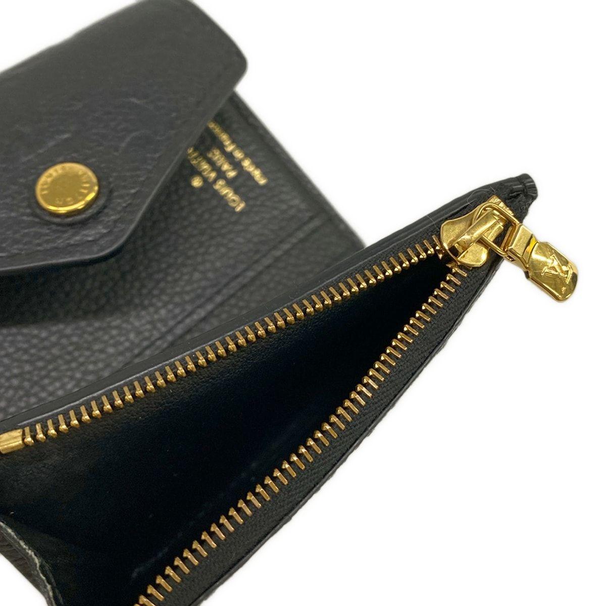 Louis Vuitton Trifold Wallet Monogram Empreinte Portefeuille Zoe Noir Leather — view 4