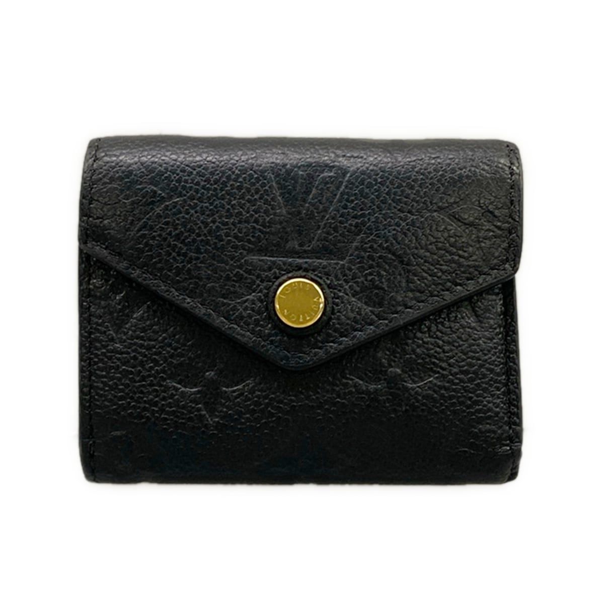 Louis Vuitton Trifold Wallet Monogram Empreinte Portefeuille Zoe Noir Leather