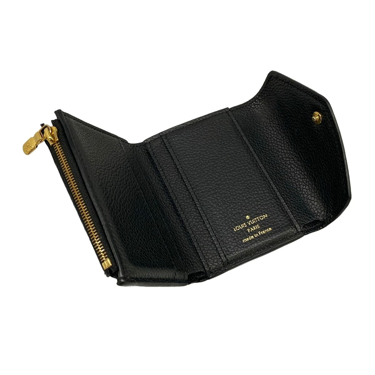 Louis Vuitton Trifold Wallet Monogram Empreinte Portefeuille Zoe Noir Leather — view 3