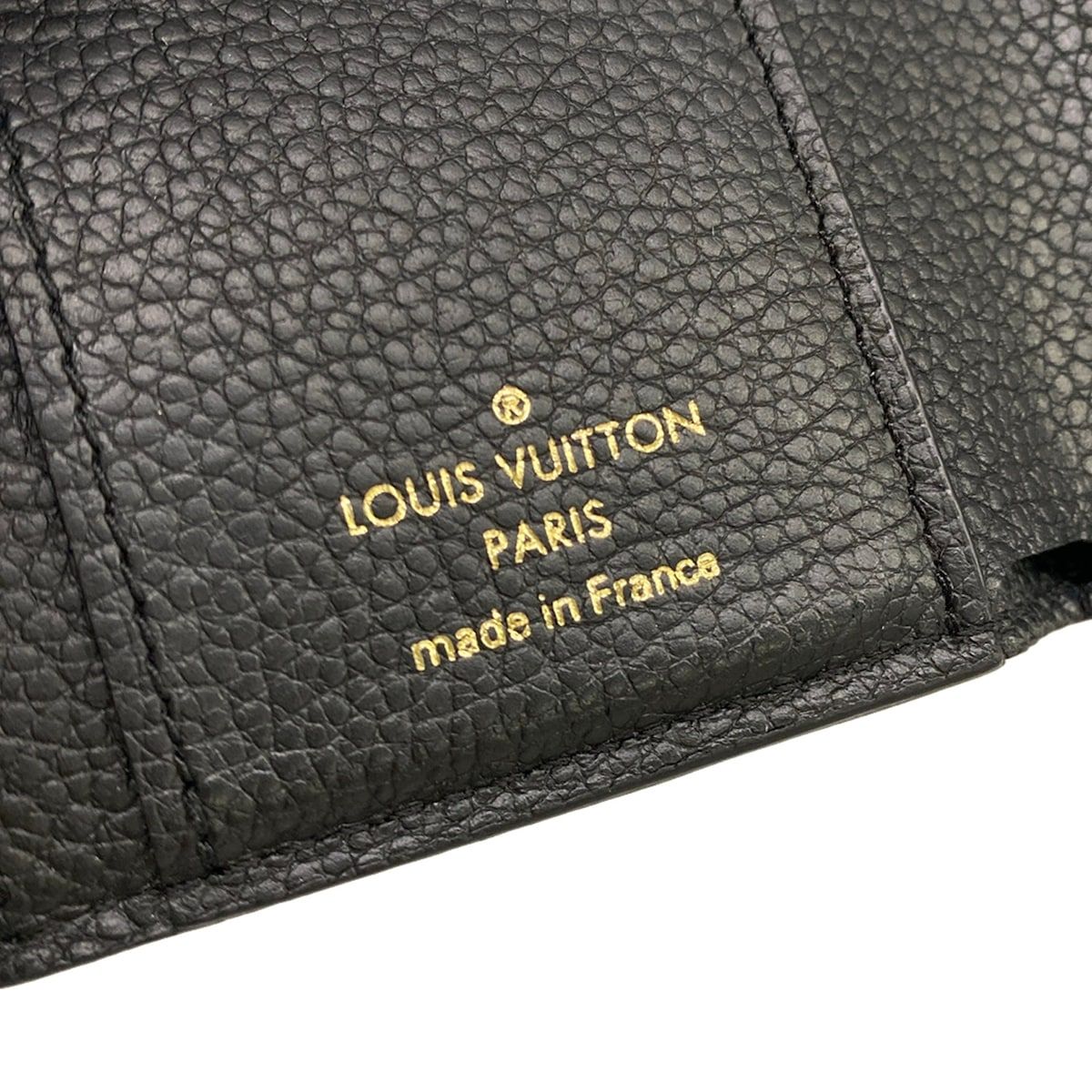 Louis Vuitton Trifold Wallet Monogram Empreinte Portefeuille Zoe Noir Leather — view 5