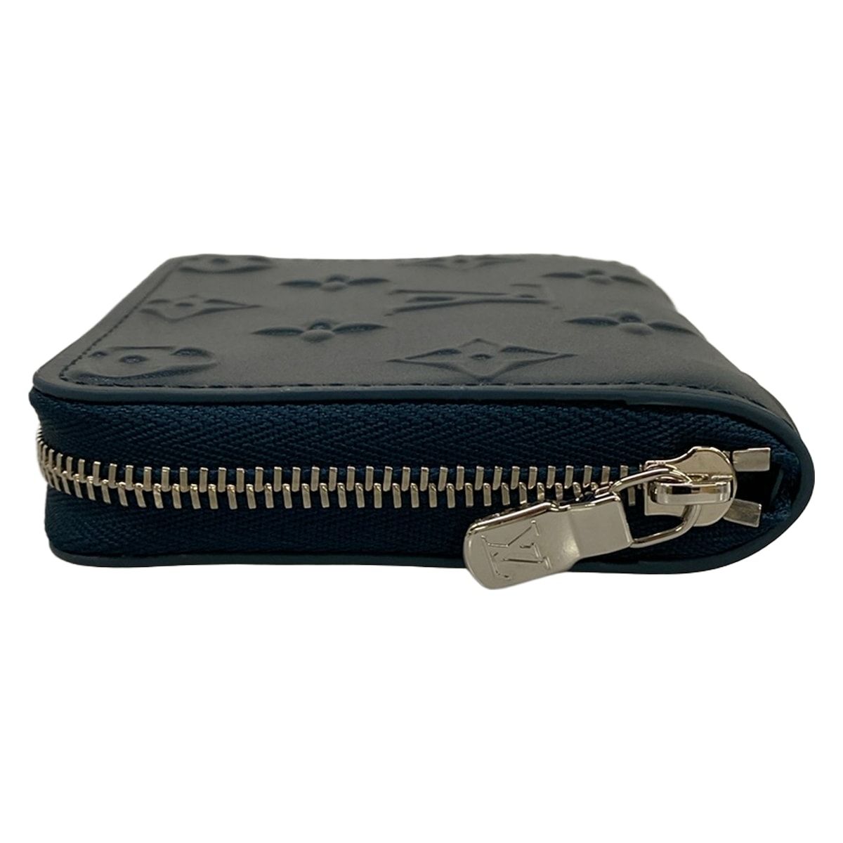 Louis Vuitton Coin Case Cruise Collection Zippy Purse Steel Blue Leather Cowhide — view 8