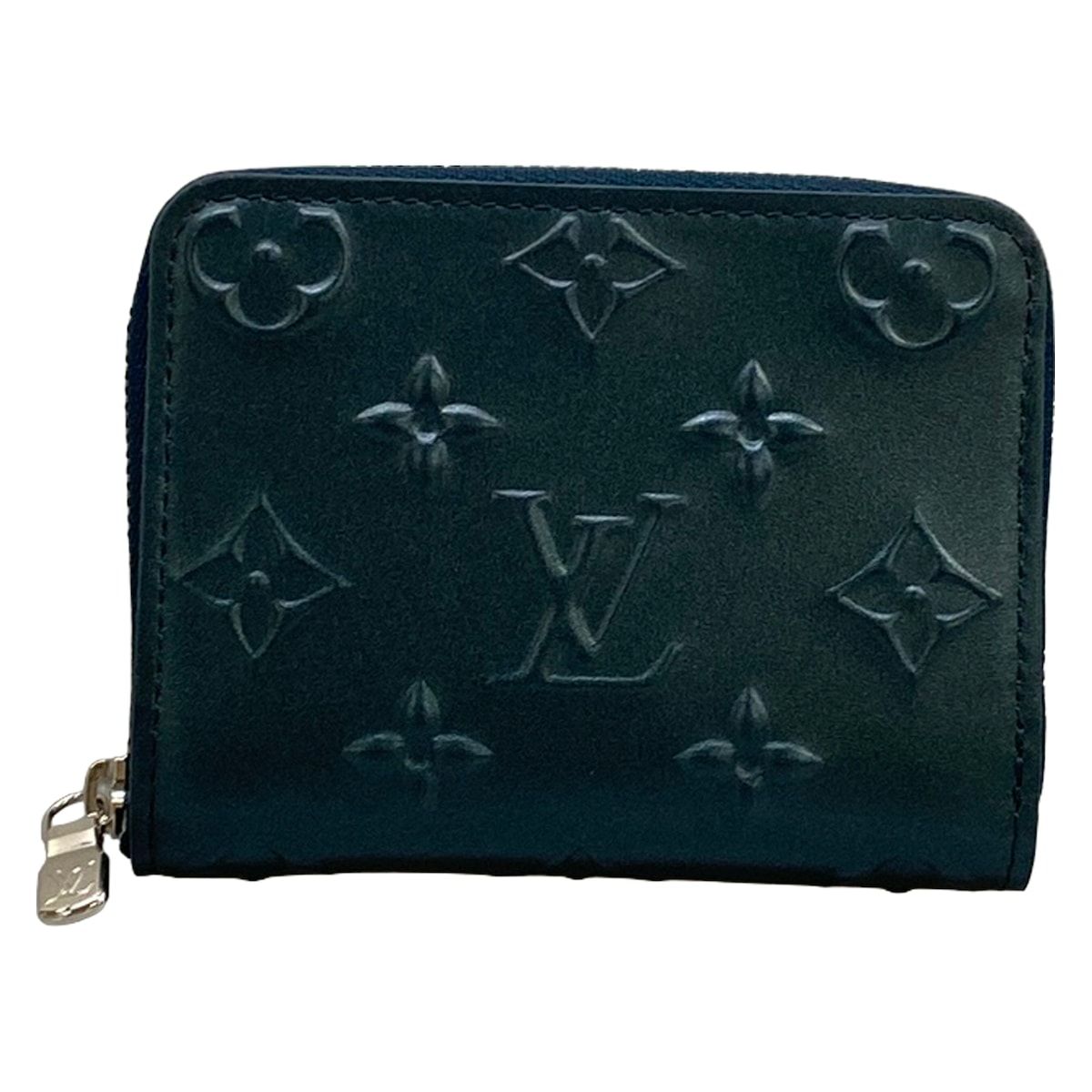 Louis Vuitton Coin Case Cruise Collection Zippy Purse Steel Blue Leather Cowhide