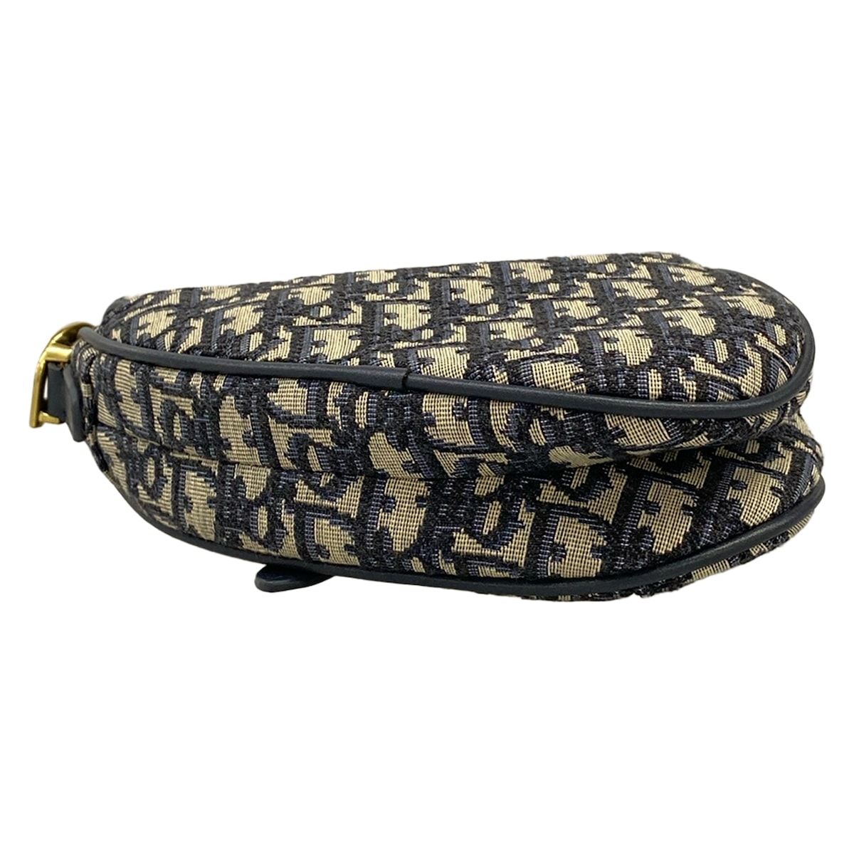 Dior Saddle Bag Navy Ivory Leather — view 5