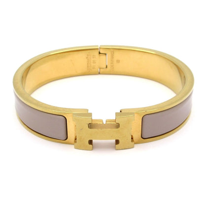 Hermes Bangle Click Gold Gray Bracelet