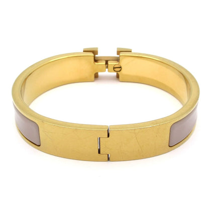 Hermes Bangle Click Gold Gray Bracelet — view 3