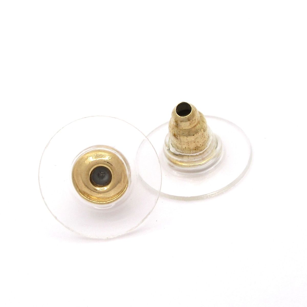 Chanel Earrings Gold Clear Ivory Star CC Logo — view 6