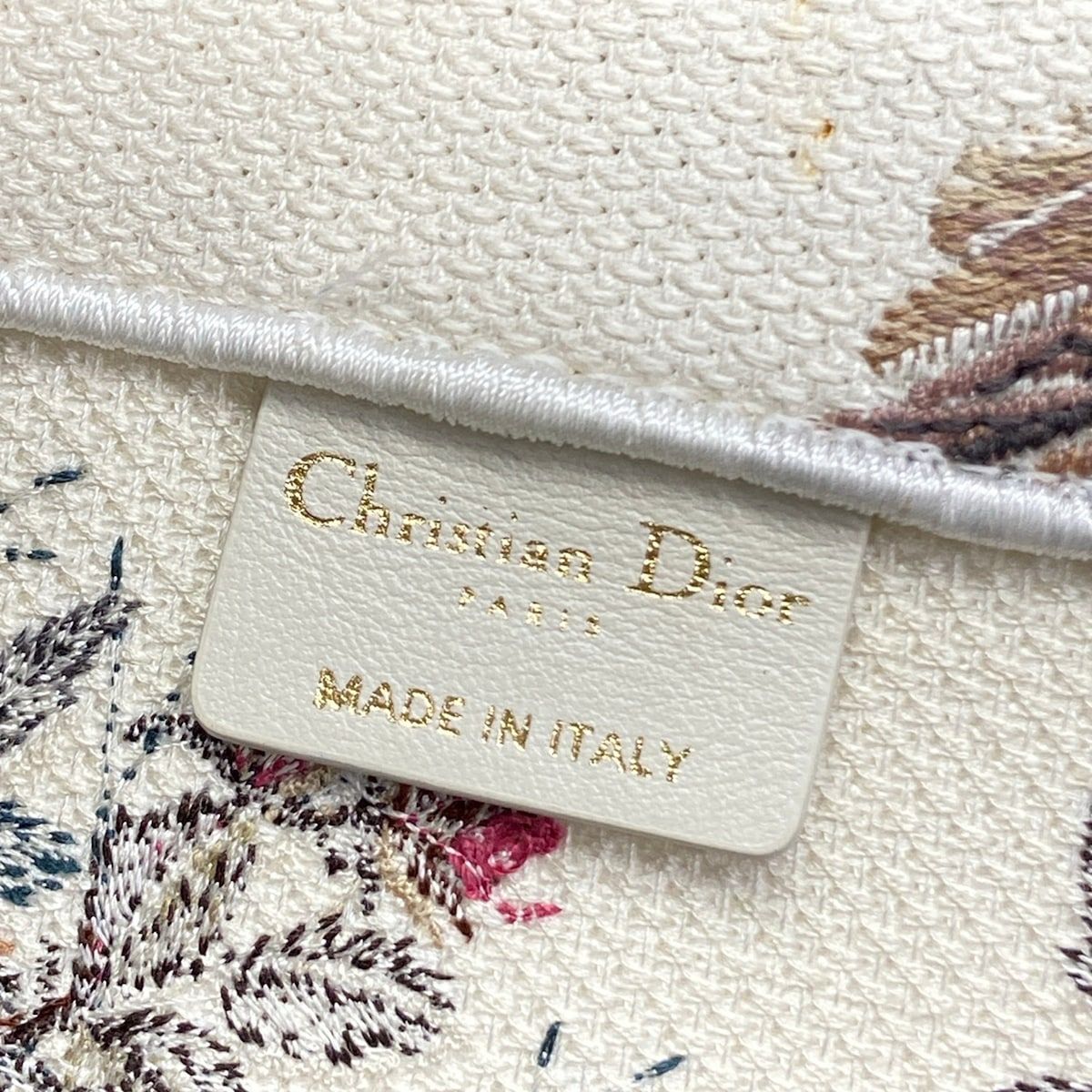 Dior Tote Book Large White Dark Brown Multi — view 9
