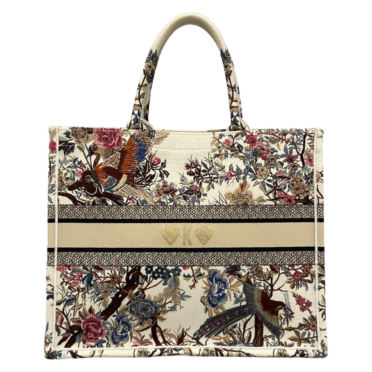 Dior Tote Book Large White Dark Brown Multi — view 3