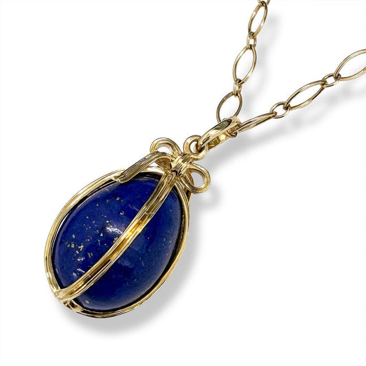 Tiffany & Co Jean Cheran Badger Egg Charm Lapis Lazuli Necklace
