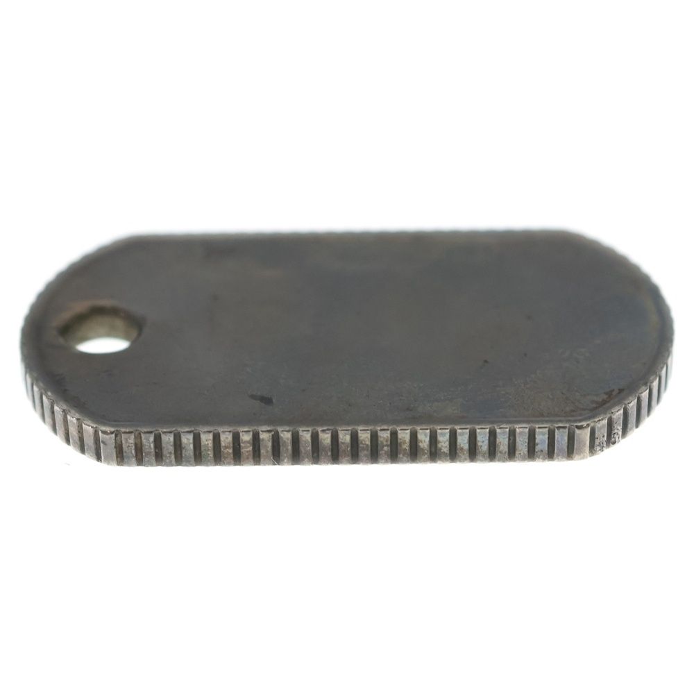 Tiffany & Co Coin Edge Dog Tag Pendant Top Silver — view 4