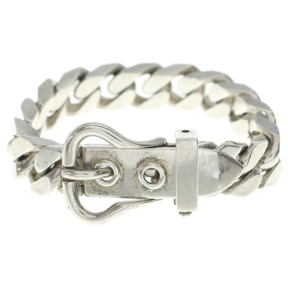 Hermes Vintage Boucle Selier GM Bracelet Silver