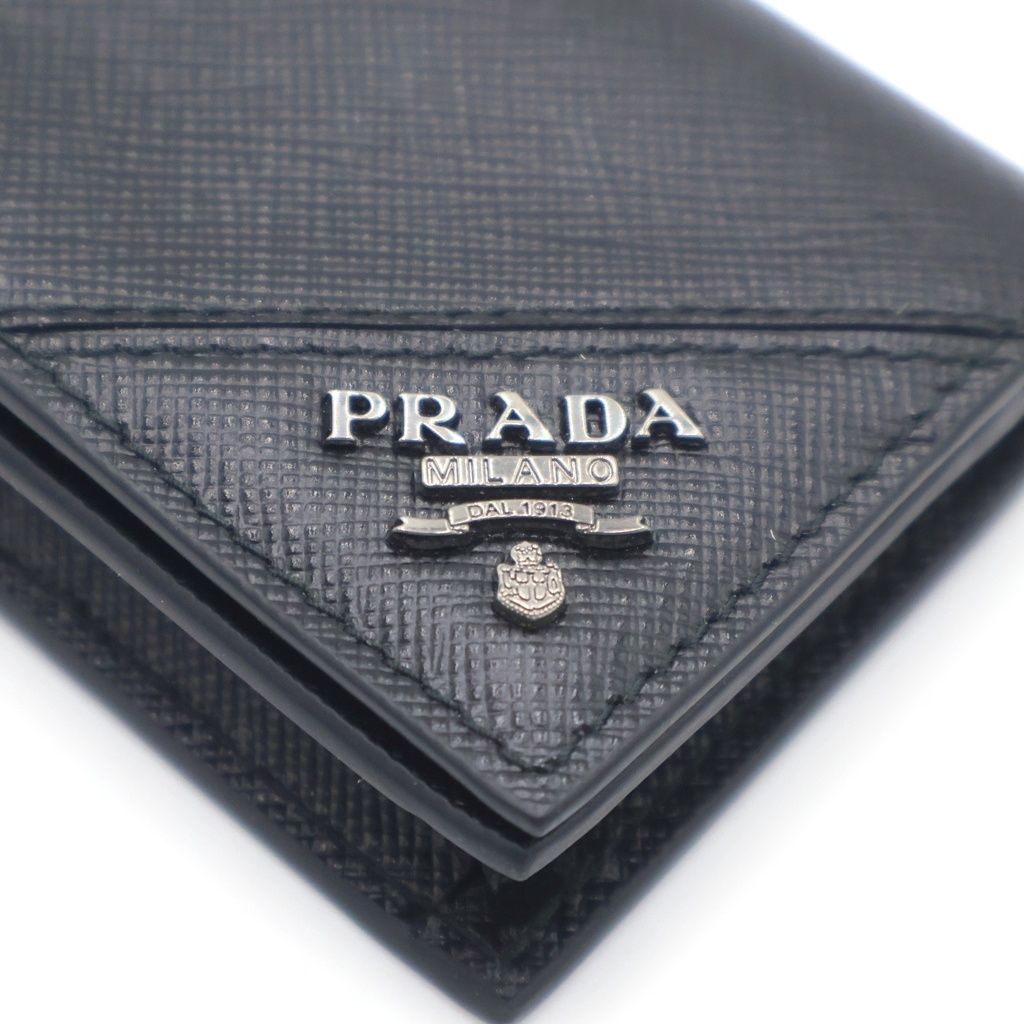 Prada Card Case Business Holder Saffiano Black — view 6