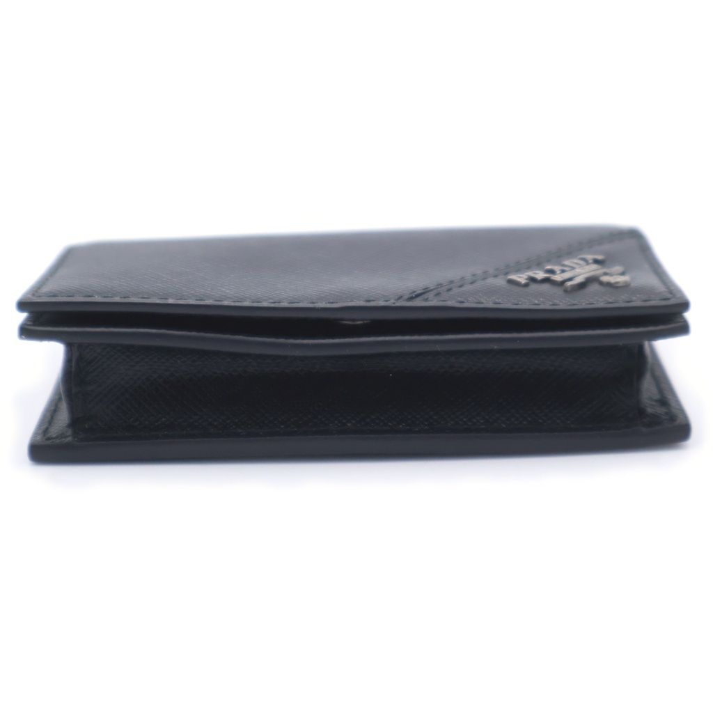 Prada Card Case Business Holder Saffiano Black — view 5