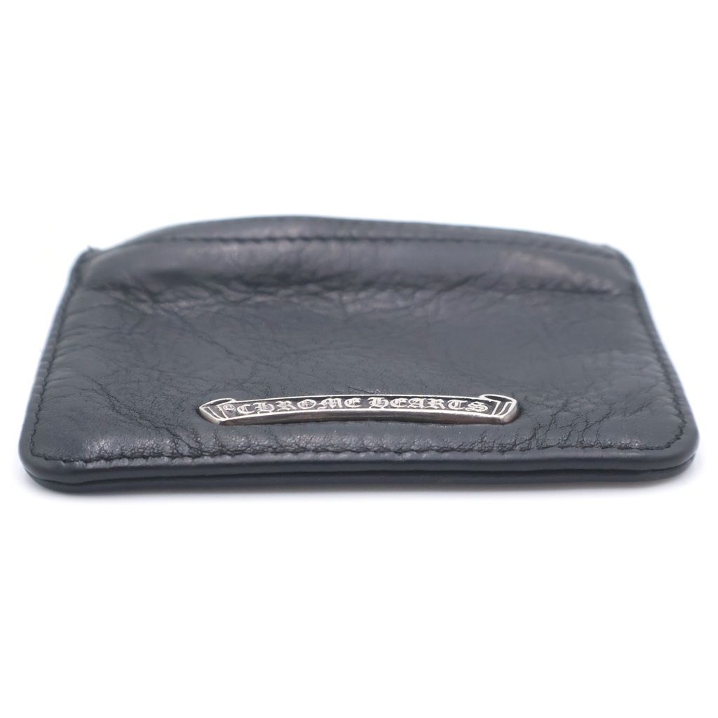 Chrome Hearts Zpr Chng Change Purse 2 Daga Zip Coin Case Leather Black — view 5