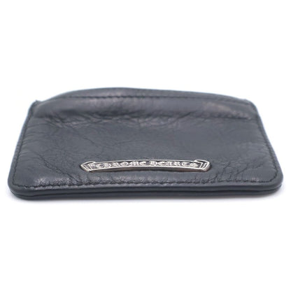 Chrome Hearts Zpr Chng Change Purse 2 Daga Zip Coin Case Leather Black — view 5
