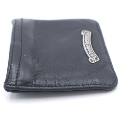 Chrome Hearts Zpr Chng Change Purse 2 Daga Zip Coin Case Leather Black — view 3