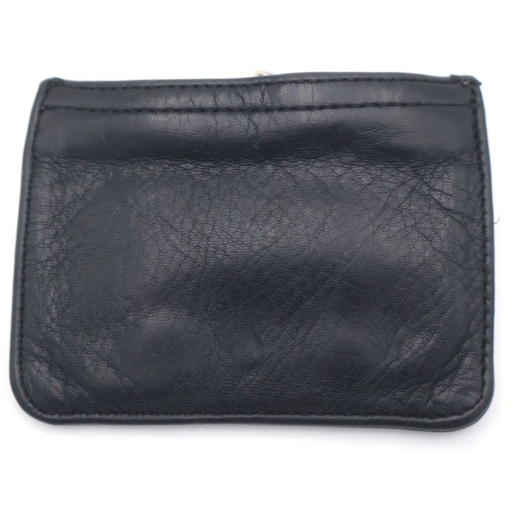 Chrome Hearts Zpr Chng Change Purse 2 Daga Zip Coin Case Leather Black — view 2